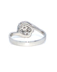 18K White Gold Lotus Top Diamond Ring