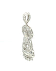 18K White Gold Ru Lai Full Sparkle Diamond Pendant