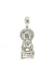 18K White Gold Ru Lai Full Sparkle Diamond Pendant