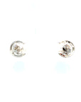18K White Gold Brilliant Halo Jacket Cluster Flower Diamond Earrings