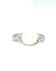 18K White Gold Wrap Ivy Mini Pearl Diamond Ring