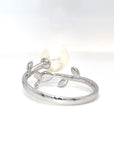18K White Gold Ivy Wrap Pearl Ring