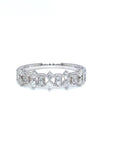 18K White Gold Italian Lace Diamond Ring