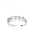 18K White Gold Italian Lace Diamond Ring