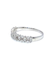18K White Gold Italian Lace Diamond Ring