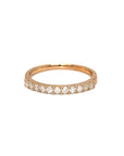 18K Rose Gold Simple Medium Eternity Diamond Ring