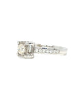 18K White Gold Illusion Tension Diamond Ring