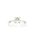 18K White Gold Cushion Illusion Gradual Side Diamond Ring