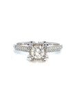 18K White Gold Max Illusion Double Pave Side Diamond Ring