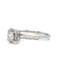 18K White Gold Max Illusion Double Pave Side Diamond Ring