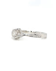 18K White Gold Square Illu Diamond Ring