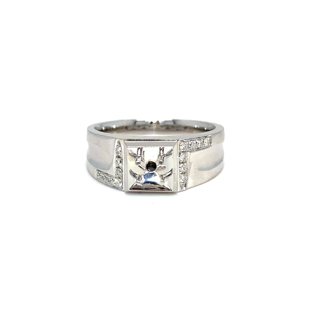 18K White Gold Diamond Men's Ring Setting