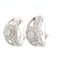 18K White Gold Diamond Earring