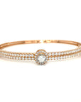 18K Rose Gold Diamond Bangle
