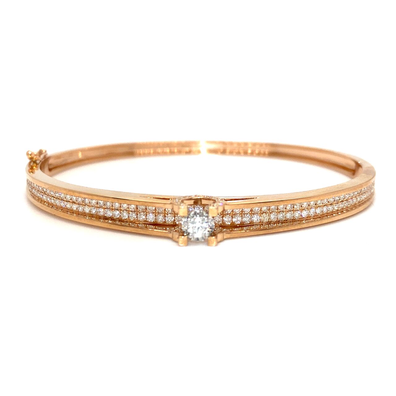 18K White Gold Diamond Bangle