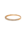 18K Rose Gold Simple Simple Danity Diamond Ring
