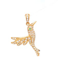18K Rose Gold Mocking Bird DIamond Pendant