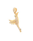 18K Rose Gold Mocking Bird DIamond Pendant