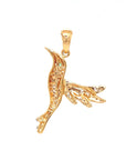 18K Rose Gold Mocking Bird DIamond Pendant