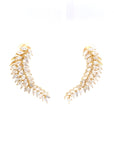 18K Yellow Gold Diamond Earring