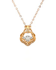 18K Rose Gold Anchor Dancing Stone Diamond Charms Pendant