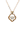 18K Rose Gold Anchor Dancing Stone Diamond Charms Pendant