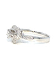 18K White Gold Max Heart Lotus Illusion Diamond Ring