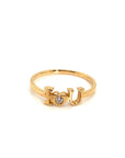18K Rose Gold Love You Diamond Ring