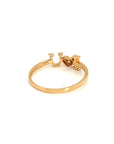 18K Rose Gold Love You Diamond Ring