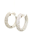 18K White Gold Diamond Earring