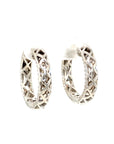 18K White Gold Diamond Earring