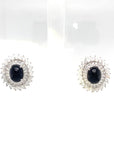 18K White Gold Sapphire Earring