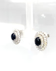 18K White Gold Sapphire Earring