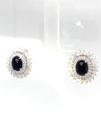 18K White Gold Sapphire Earring