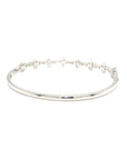 18K White Gold Diamond Bangle