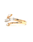 18K Rose Gold Triple River Baguette Flow Diamond Ring