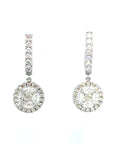 18K White Gold Diamond Earring
