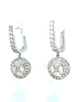 18K White Gold Diamond Earring