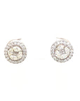 18K White Gold Diamond Earring