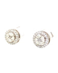 18K White Gold Diamond Earring