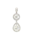 18K White Gold Diamond Pendant