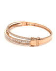 18K Rose Gold Diamond Bangle