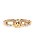 18K Rose Gold Rose Pin Diamond Ring