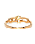 18K Rose Gold Rose Pin Diamond Ring