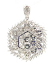 18K White Gold Diamond Pendant