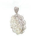 18K White Gold Diamond Pendant