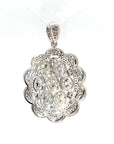 18K White Gold Diamond Pendant