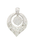 18K White Gold Diamond Pendant
