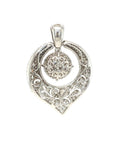 18K White Gold Diamond Pendant