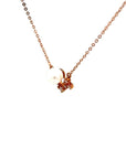 18K Rose Gold Flower Baby Pearl Diamond Necklace